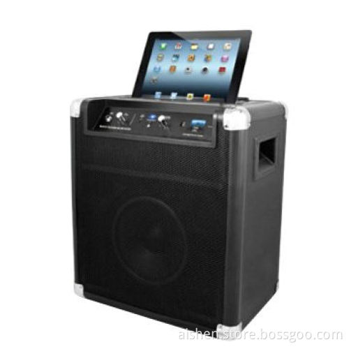 Portable Speakers with USB/SD/FM/Remote Control/Wireless Mic/Guitar Input/Charger for iPad or Phone